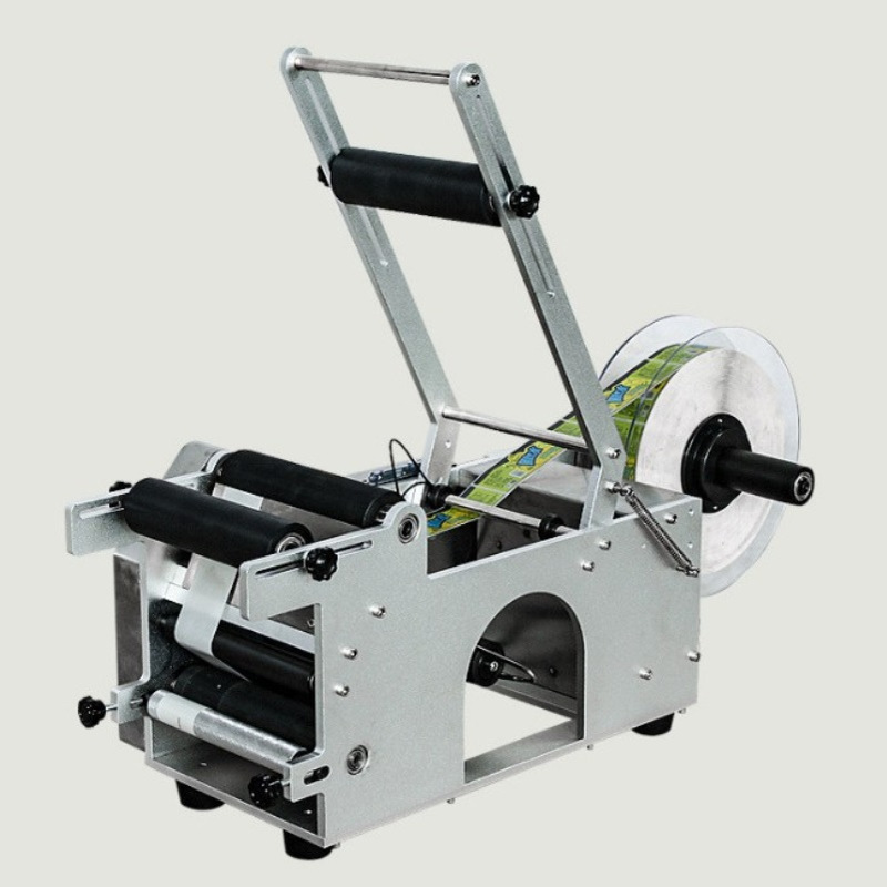 MT-50半自动圆瓶贴标机不干胶标签贴标机玻璃瓶塑料瓶小型贴标机