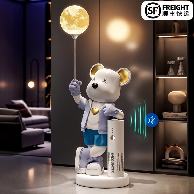 暴力熊摆件房间家居好物玄关客厅轻奢高档办公室大型落地软装饰品