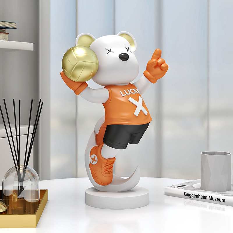 暴力熊小摆件排球装饰品客厅玄关电视柜酒柜书桌可爱乔迁生日礼物