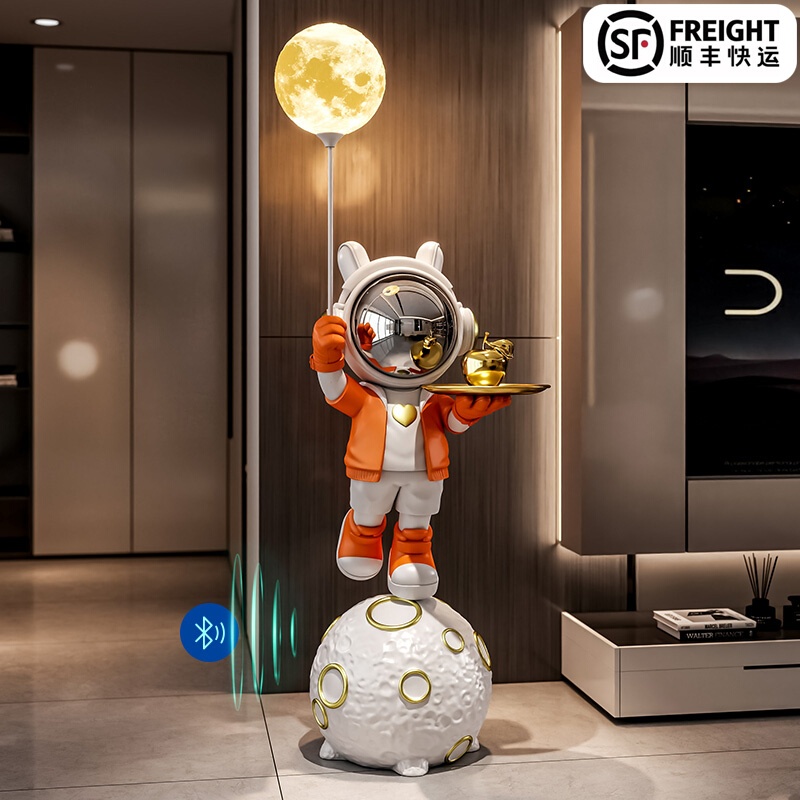 轻奢音乐太空人摆件智能蓝牙音响客厅电视柜大型落地室内软装饰品