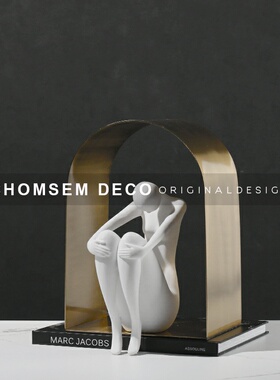 简约现代轻奢金属软装饰品家居摆件样板房间售楼处酒W店玄关摆设