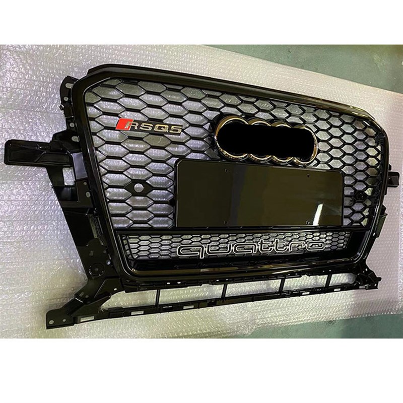 适用于奥迪Q5改装RSlQ5中网13 14 15 16 17款Q5升级蜂窝前杠格栅Q