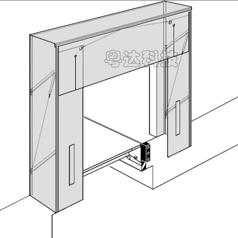 充气工业罩 海绵冷库门冷门w封门封海绵门封机械式门封罩库门伸缩