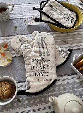 K404丨GREVY耐高A温烘焙手套丨送垫子丨四件套