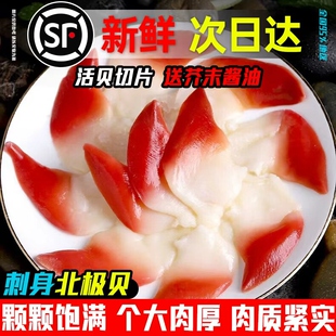 北极贝刺身新鲜活非清水clearwater加拿大即食切片三文鱼甜虾商用