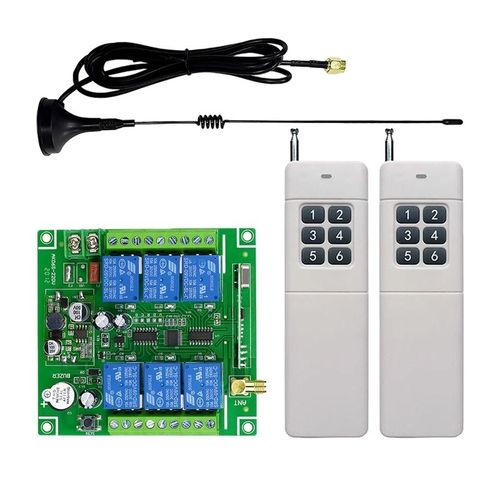 AC220V 12V-36V6路大功率6路D无线开关 灯具电源 水泵电机 正反转