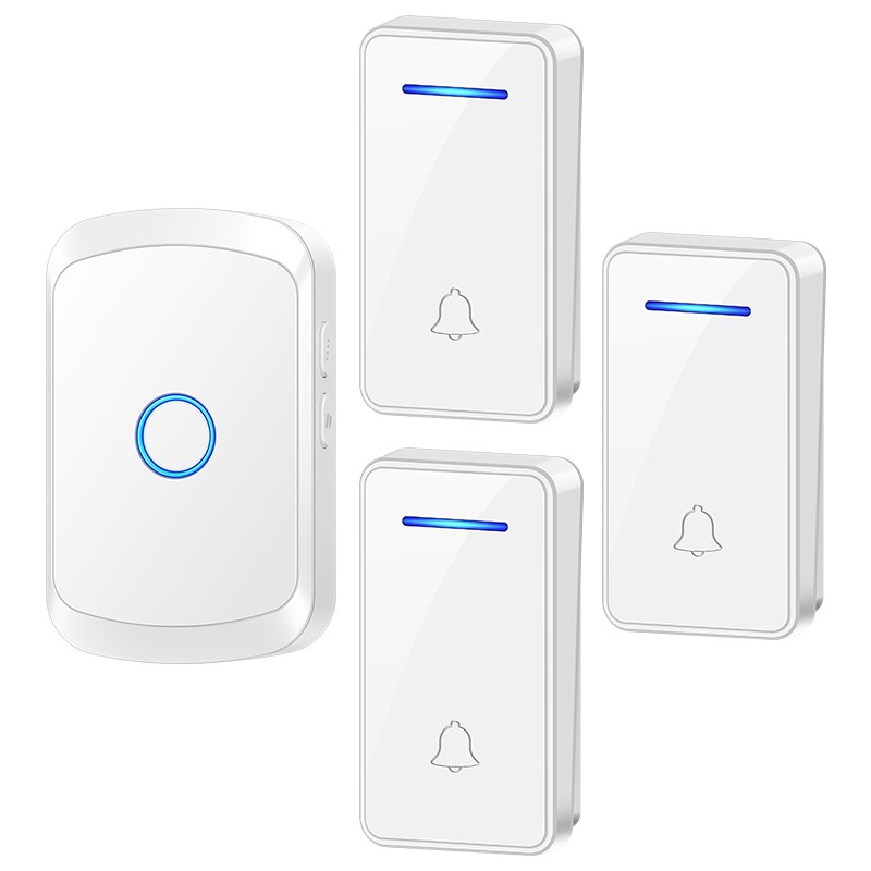 自发电门铃无线家用不用电池超远I距离三拖一智能遥控门玲