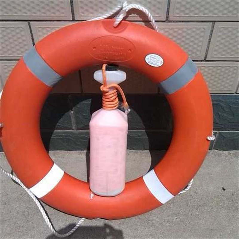 直发带灯船用2.5KG橡塑救生圈 便携式救生N圈自亮浮灯CCS船检