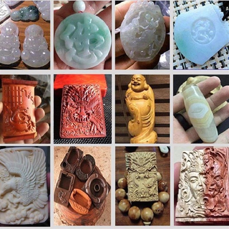 四轴cncd数控雕刻机小型全自动玉石印章金属木工精雕机木雕机刻花