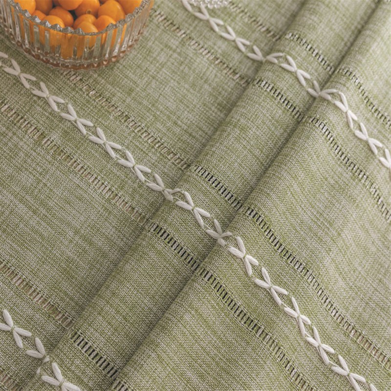 日式清新桌布书桌条纹学生简约餐桌布棉I麻布衣茶几桌布厚台布成