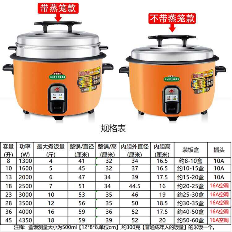 红利来超大容量电饭锅饭店食堂酒店10D-15-20-30人老式商用电饭锅