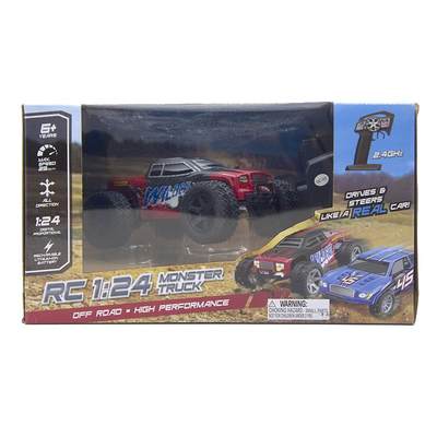 monster truck大脚怪兽巨轮越野车皮卡遥控车模型1:24儿童玩具车