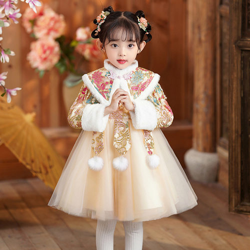 女童龙年新款拜年唐装汉服服