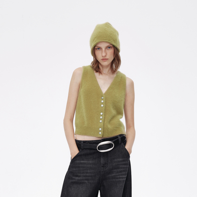 AVVENN修身简约毛织背心