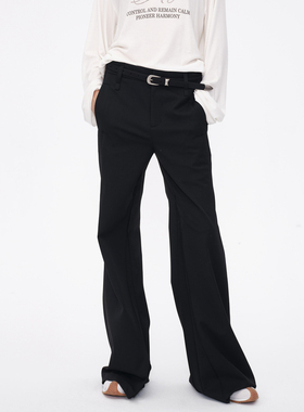 AVVENN冬季厚实挺阔弹力易塑形简约休闲长裤AM91301733