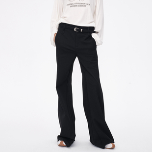 AVVENN冬季厚实挺阔弹力易塑形简约休闲长裤AM91301733