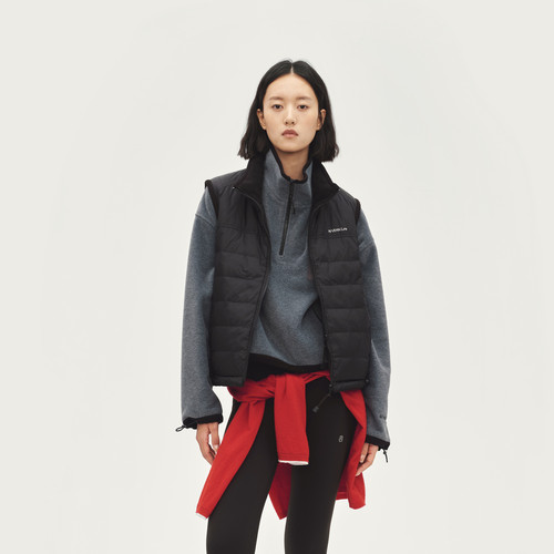 AVVENN双面穿下摆可调节抽绳轻薄羽绒马夹AL90505715