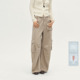 AL71302610 风牛仔裤 AVVENN设计师款 高腰阔腿舒适透气卡其工装