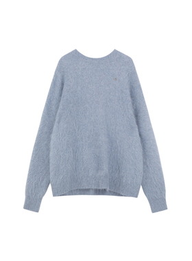 AVVENN弹力羊驼绒柔软圆领毛织套衫AM70601686