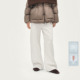 AVVENN设计师款 显瘦AL91302825 百搭松弛白牛仔阔腿裤