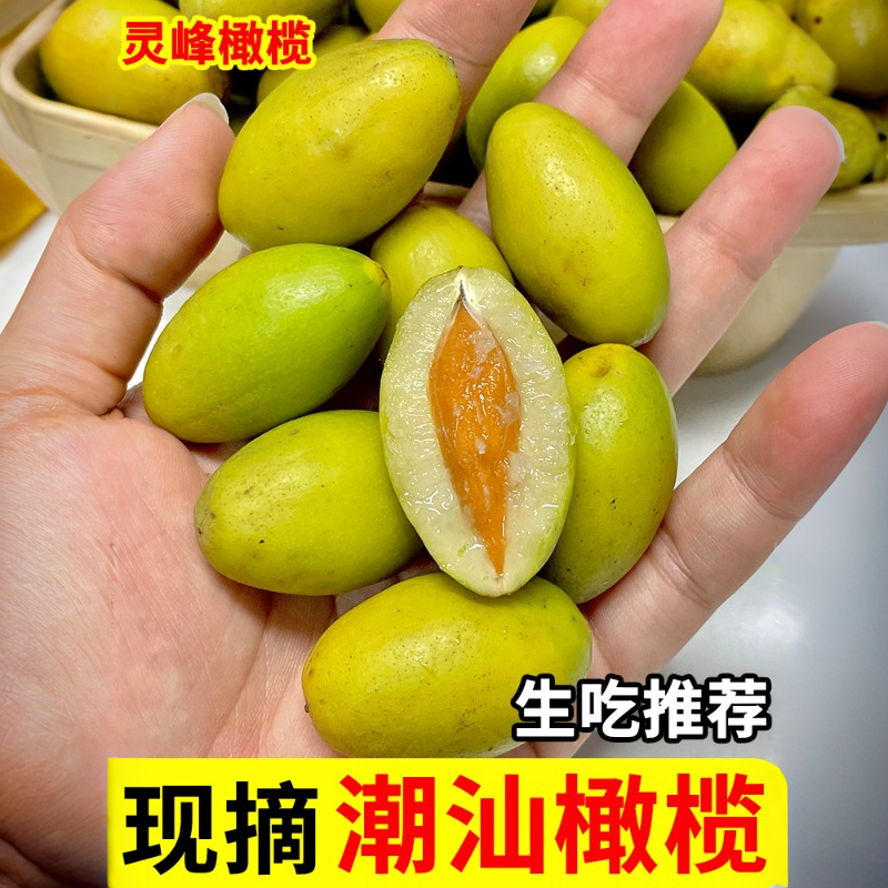 灵峰橄榄特级灵峰橄榄生吃酥脆回甘无渣高档橄榄青橄榄果送礼好物