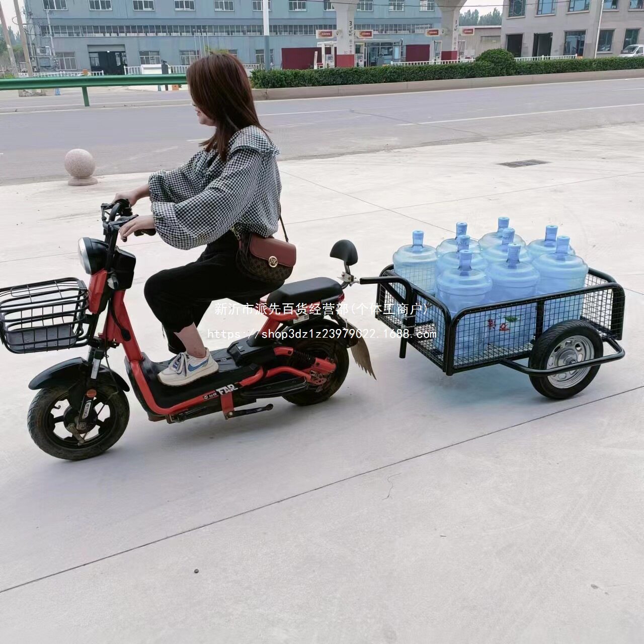 2026电动自行三轮车搬运拖斗托车自行车拉拖车货旅行摩托小行车三