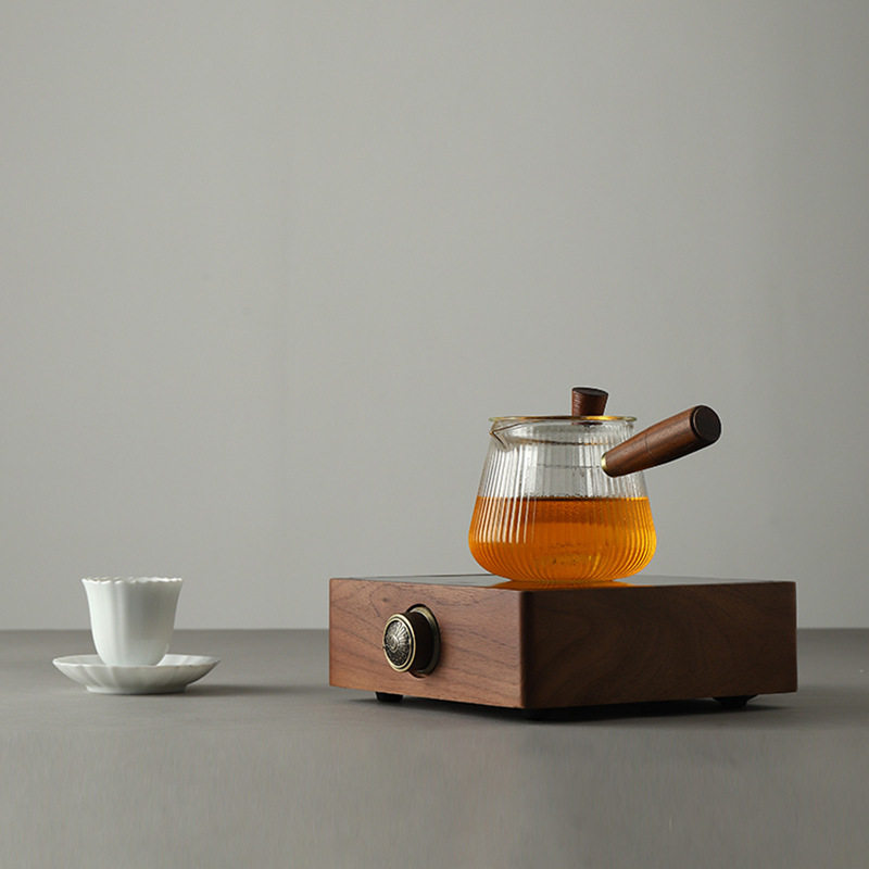 迷你茶炉北美黑胡桃木小雅炉办公室小电陶炉煮茶器具电热炉批发