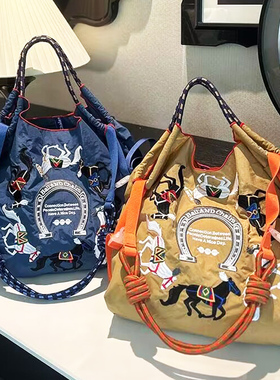 防水尼龙ballchain包包环保购物袋单肩手提包女斜挎包健身通勤