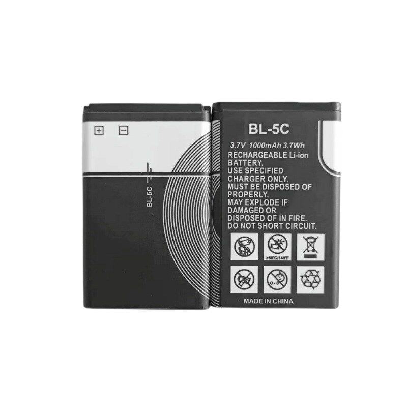 源头工厂铝壳锂电池BL-5C 3.7V内置电池插卡音箱收音机游戏机电池