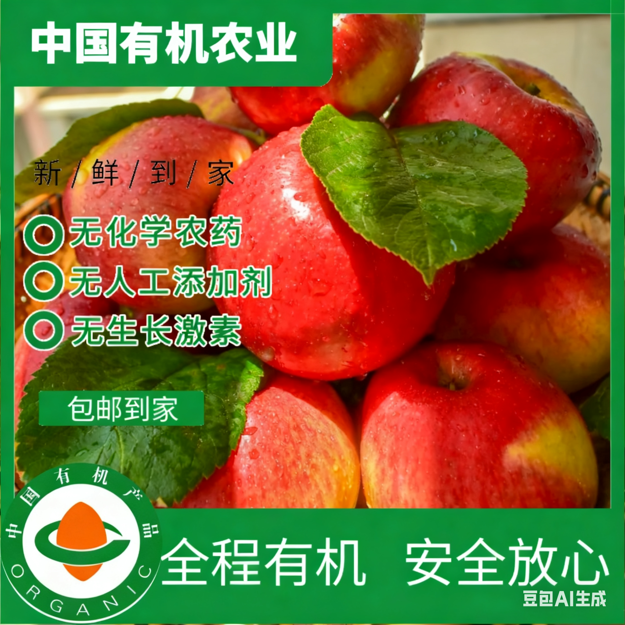 新果上市有机苹果红富士新鲜应季现摘现发脆甜多汁不打蜡孕妇宝宝