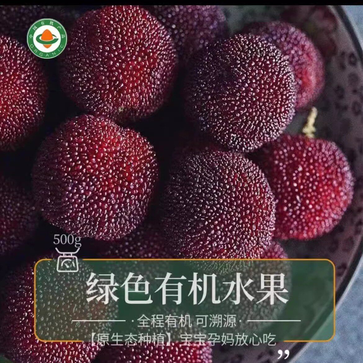 精品有机杨梅 有机认证不打药 现摘现发 孕妇宝宝酸甜多汁 顺丰