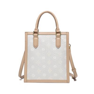 广西壮锦非遗手提素白几何纹琴谱包时尚简约斜挎包故宫吉祥八角白