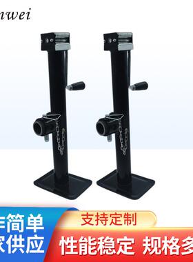 圆管手摇千斤顶侧摇拖车千斤顶2000LBS手动升降拖车支腿支撑架