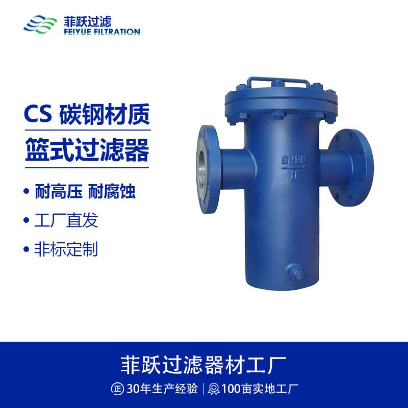 碳钢篮式管道过滤器吊环螺栓快开可衬胶防腐表面防锈漆过滤器