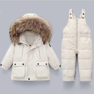 5岁儿童洋气两件套冬装 宝宝羽绒服男女童2022新款 套装 小童婴儿1