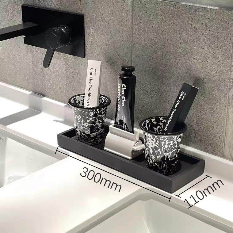 爆款SI6K水泥托盘卫生间家用酒店极简花盆茶果盘装饰ins摆件收
