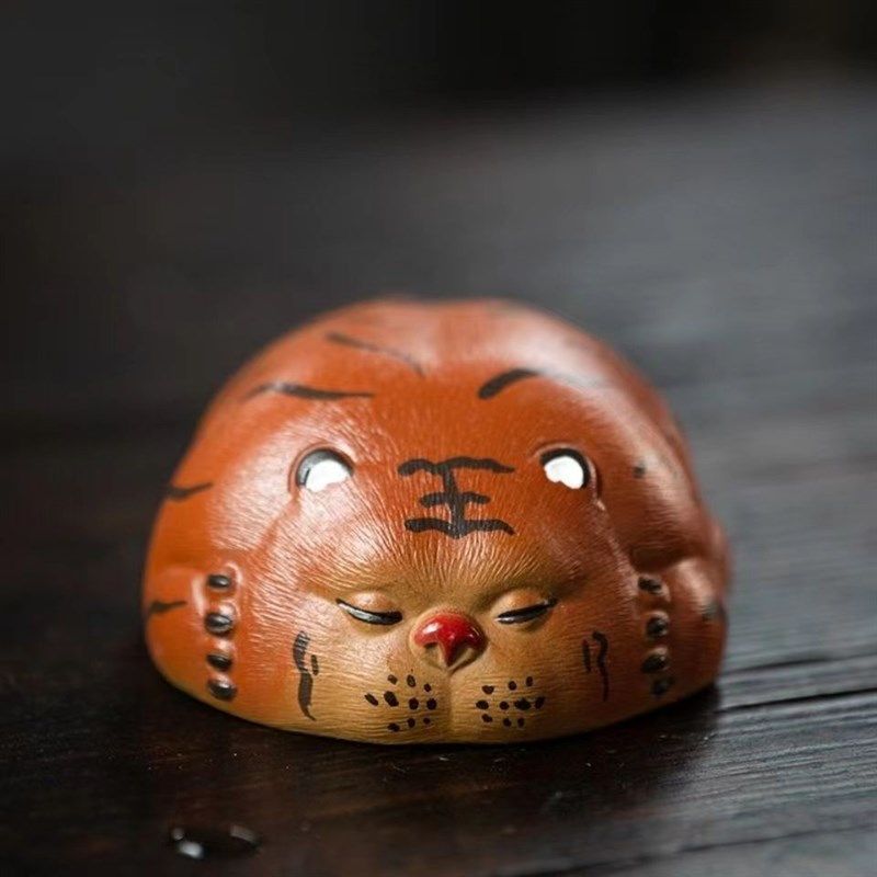 宜兴原矿紫砂杯老虎主人杯茶宠茶碗配壶带把小杯子茶X具套装品茗,餐饮具,茶宠摆件,淘宝优惠券,粉丝福利购,淘宝优惠卷