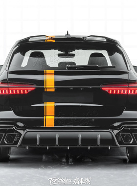 适用于奥迪RS6车贴拉花RS4 S4 A6 A4J S3车身装饰改装汽车贴纸贴