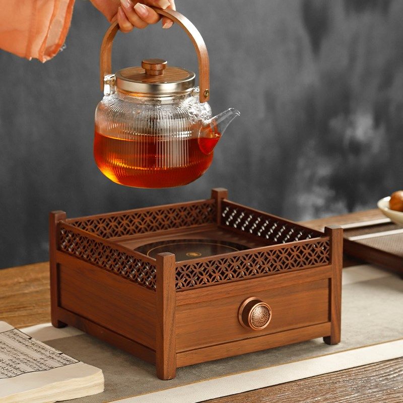 黑胡桃木复古电陶炉煮茶壶煮x茶器玻璃耐高温烧水壶家用泡茶提梁,餐饮具,茶壶,淘宝优惠券,粉丝福利购,淘宝优惠卷