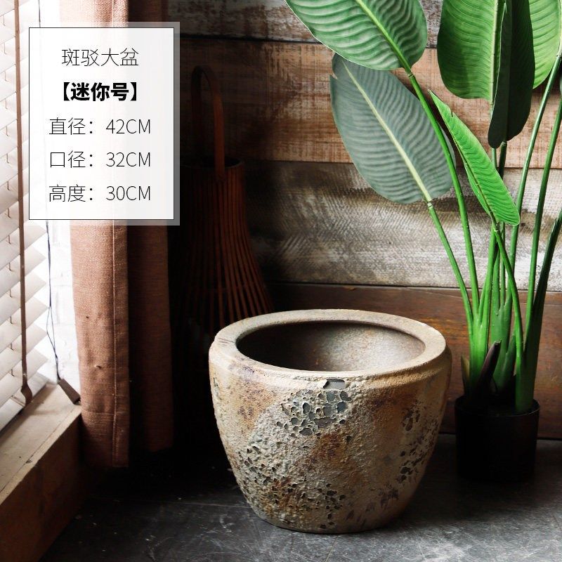 御三泥陶瓷特大缸粗陶p手工大圆坛水缸大花盆鱼缸落地摆件庭院园,家居饰品,花盆,淘宝优惠券,粉丝福利购,淘宝优惠卷