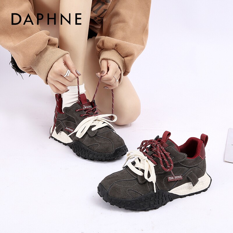 达芙妮厚底德训鞋女2026新款秋冬增高休闲运动老爹鞋复古阿甘女鞋,女鞋,健步鞋,淘宝优惠券,粉丝福利购,淘宝优惠卷