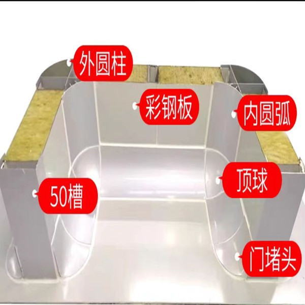 热销净化铝材外圆柱50中空门窗料T形铝槽K铝内圆弧50座窗配料无尘