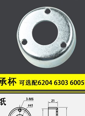 热销4080流水线轴承杯传送带链条电z机轴承压盖6204/6003/6005滚