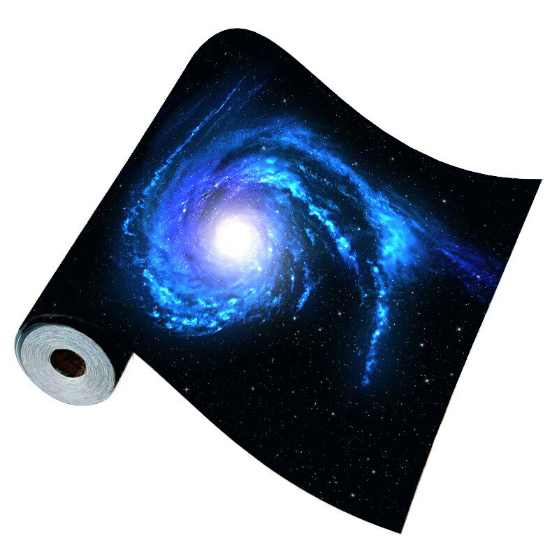 热销星空b自粘墙贴纸卧室宿舍宇宙银河背景墙纸贴画室内天花吊顶