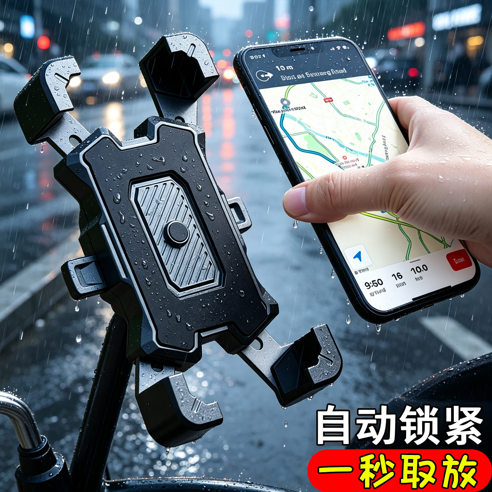电动车固定手机架防震防抖摩托车