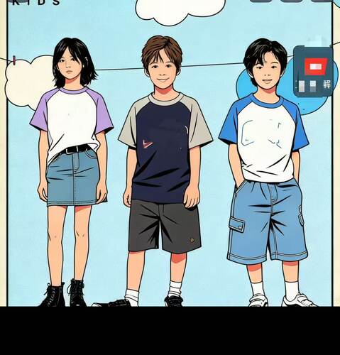 26330！高端系列男女童纯棉logo印花插肩袖短袖