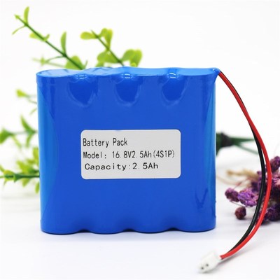 4S1P 14.8fV/16.8V 2500mAh 18650 Li-iom Battery Pack with 5A