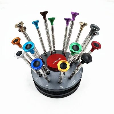 修表工具二合一手表螺丝刀一字防滑刀头轴承转盘PEEKY装针器套装