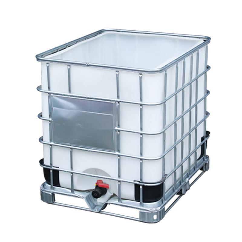 吨桶1000L敞口加厚PE塑料储水C桶化工搅拌桶1吨大口径储水方桶