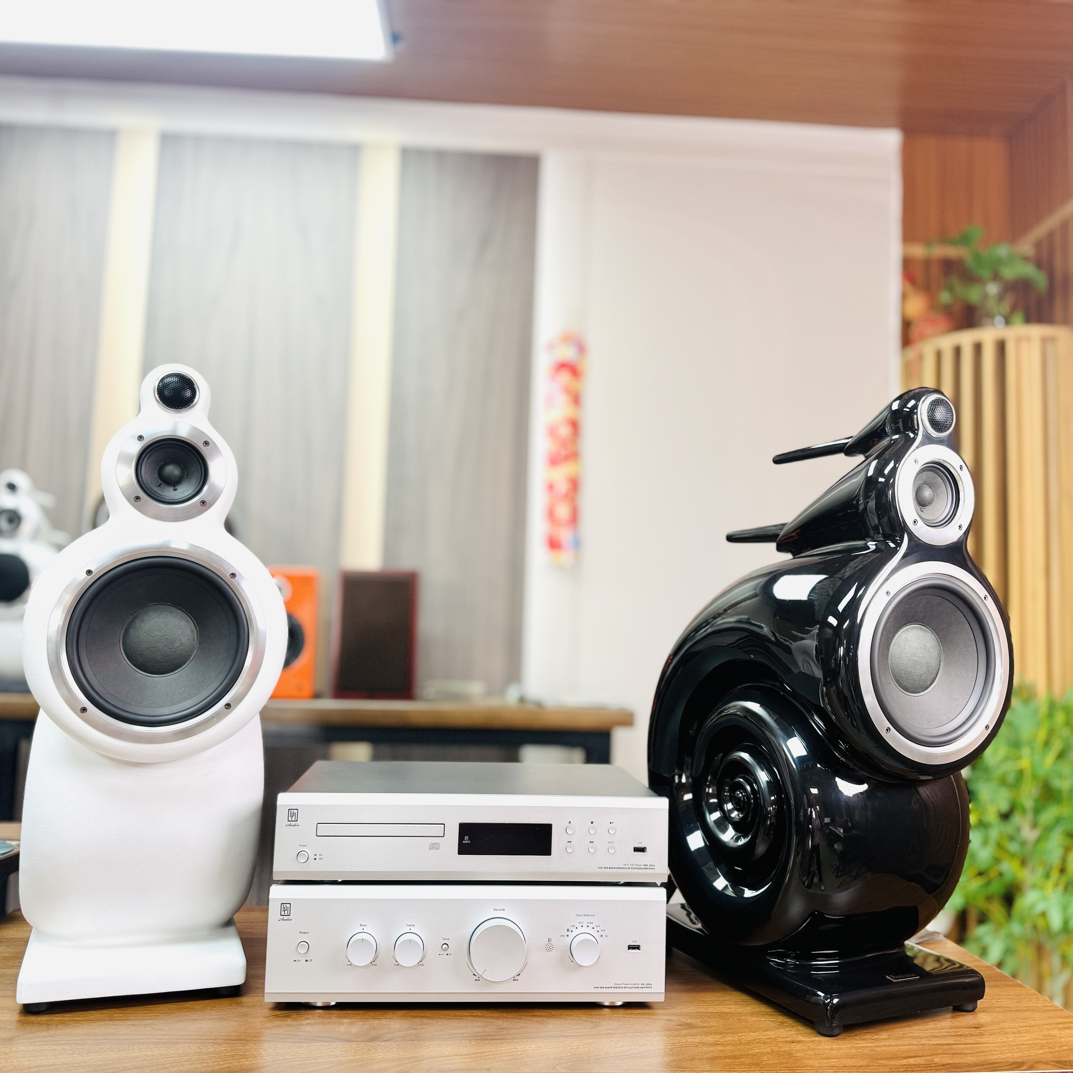 Aulyra 大鹦鹉螺+丹麦功放机+丹麦cd机 高保真 8寸 三分频 组合